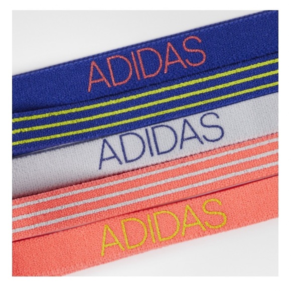 Adidas Creator Hairband 5 Pk Peach/Gray/Navy/Teal - Picture 6 of 6